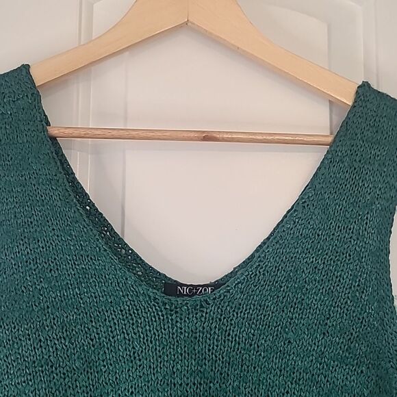 NIC+ZOE Sweater Knit Tank Top Green Size L - Picture 5 of 13